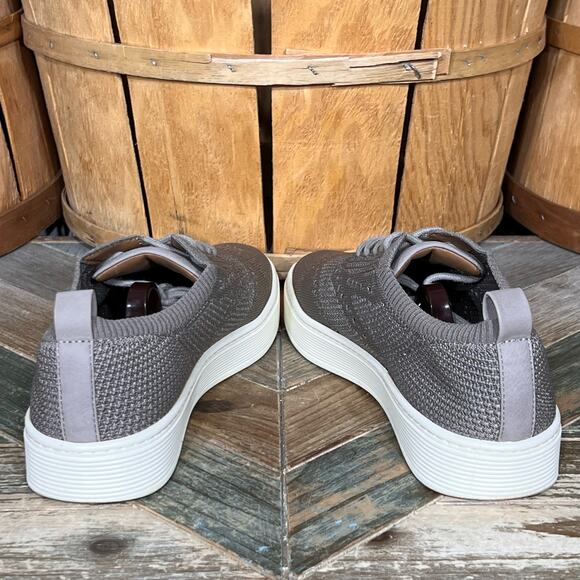 Sofft Shamira Knit Taupe Gray Perforated Brogue Sneakers Shoes Womens Size 10 - Picture 8 of 11